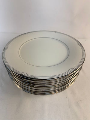 Set of 11 VTG Noritake Sterling Cove 7720 Dinner Plates 10.5" Fine China Japan