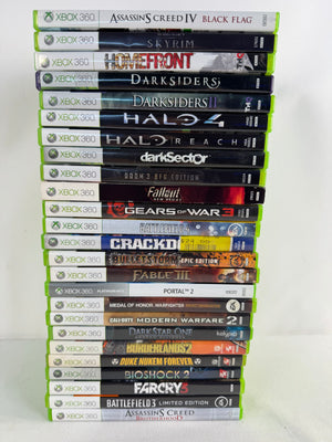Xbox 360 Game Lot Bundle of 24 Untested AS-IS - Fallout Skyrim Halo Portal 2 Etc