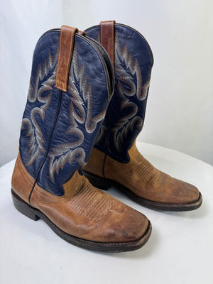 Masterson Boot Co. Cowboy Boots Size 7D Square Toe Brown