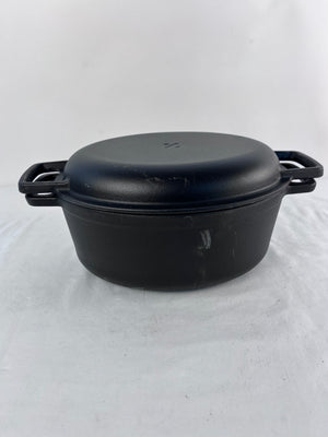 Geoffrey Zakarian 6-qt. Cast Iron Non-Stick Oval Dutch Oven with Skillet Lid