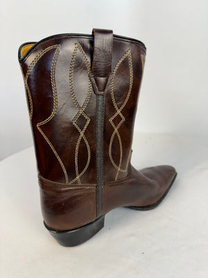 Single Left Boot Vintage Acme Leather Cowboy Boot Brown Men 5.5 D Fits Women 7