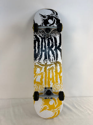 Darkstar Reverse Complete Skateboard White Black Yellow Graphic 31" Street