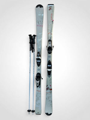 Rossignol Attraxion 1 Downhill Skis 162cm with TPI2 Bindings & Salomon Poles