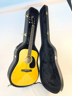 Rogue RD80 Natural Acoustic Guitar Dreadnought 6-String Right-Handed & Hard Case