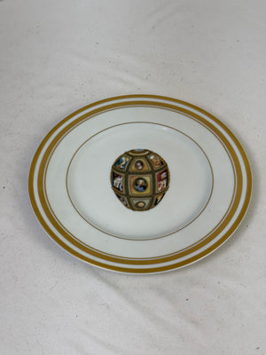 Vintage Faberge Limoges France Imperial Fifteenth Anniversary Egg Salad Plate 8"