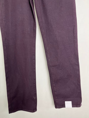 Express Modern Straight Super High Rise Jeans in Deep Purple in 10R NWT