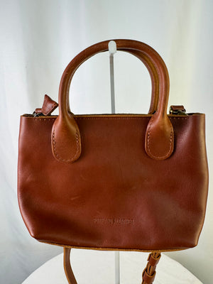Portland Leather Raindrop Brown Small Crossbody