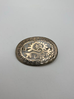 Taxco 925 Sterling Silver Brooch 5.9g Aztec Monkey Pin