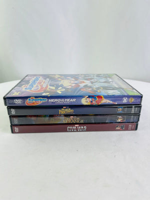 Marvel & DC Superhero DVD Set of 4 Factory Sealed Black Panther Doctor Strange+