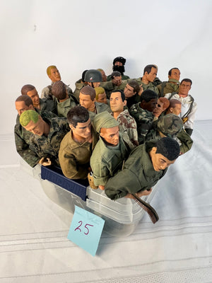 Lot of 25 Vintage GI Joe Action Figures 12" - Set #1