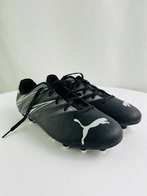 Puma Attacanto FG/AG Junior Black/Silver Mist Soccer Cleats Size 5.5 | 107480-01
