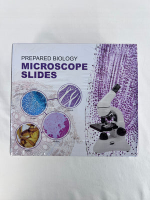 100 Prepared Biology Microscope Slides Lab School Students X003M3FBLB NEW SEALED