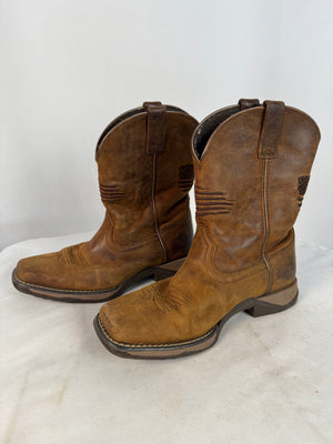 Ariat Kids Anthem Patriot Cowboy Boots Distressed Brown Leather US 4 10040366