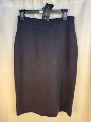 NWT St. John Collection Black Knit Pencil Skirt 6 Wool Blend Luxury K71482