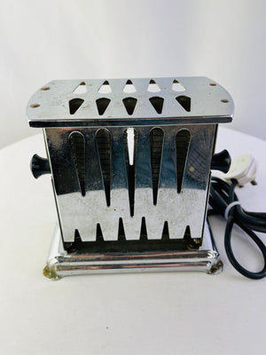 Vintage Chrome 2 Slice Flip Side Toaster 1950s Mid Century Untested