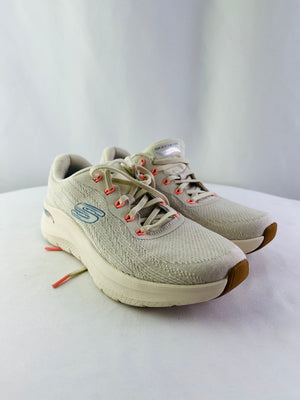 Skechers Arch Fit 2.0 Rich Vision Beige Sneaker Athletic Women's 8 | 150050