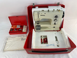 VTG 1976 Bernina Record 830 Sewing Machine UNTESTED w/ Case Manual Accessories