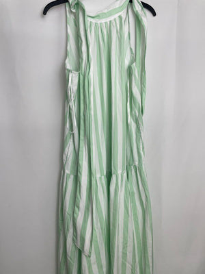 Sewing Down South x Crown & Ivy Amanda Mint Striped Halter Maxi Dress Small NWT
