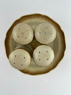 Mikasa Whole Wheat Granola Stoneware Salad Plates | Salt & Pepper Set of 11