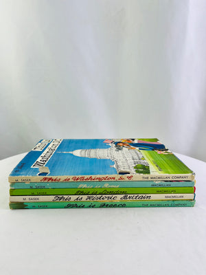 M. Sasek Set of 5 Vintage Illustrated Children's Books Printed in Italy