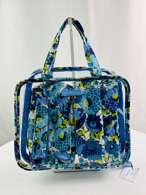Vera Bradley 4 Piece Cosmetic Organizer Set in Blueberry Blooms NWT