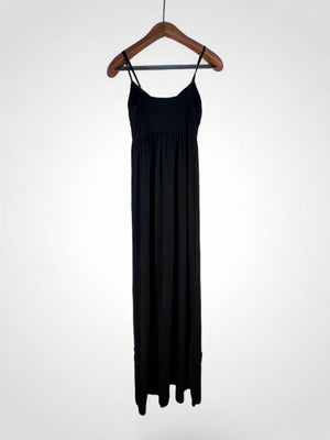 Max Studio Black Spaghetti Strap Maxi Dress Women Medium NWT