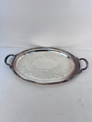 International Silver Large Silverplate Waiter Tray Camille 6080 with Handles