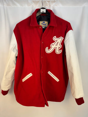 Maverick Awards Alabama Crimson Tide Varsity Jacket XL Wool Leather Red