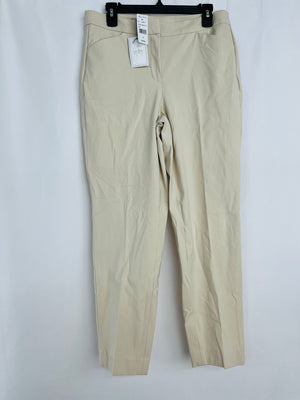 Brooks Brothers Cream Font Pocket Straight Leg Pants Women's Size 10 NWT