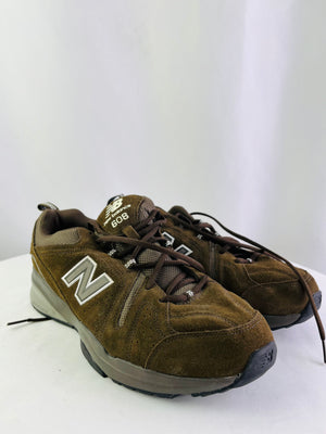New Balance 608v5 Brown Suede Men's Cross Trainer Sneakers 14 4E Extra Wide