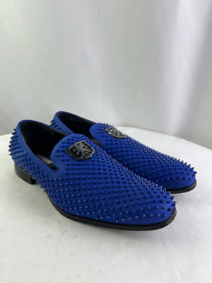 Stacy Adams Sabre Spiked Slip On Royal Blue Dress Shoes Men's Size 10M