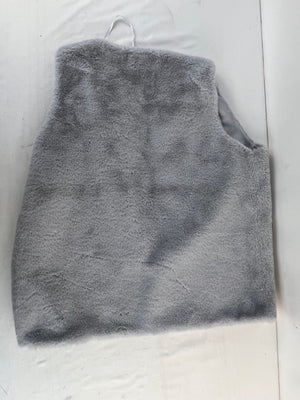 Mixit Grey Faux Fur Vest Sleeveless Jacket Womens L-XL Gauntlet Grey NWT $60