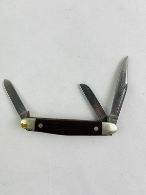 Crosman 760 Commemorative W658 Western USA Stockman Wooden Handle Pocket Knife