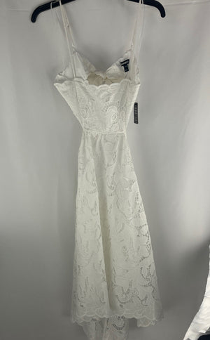 Express Women's White Lace Lined Open Back Sundress Size SP NWT MSRP $148