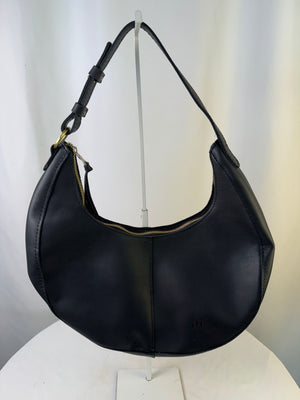 Portland Leather Goods Nora Black Crescent Shoulder Bag