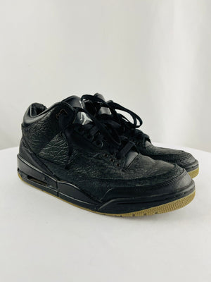 Nike Air Jordan 3 Retro Black Flip Elephant Print Sneakers Mens 8.5 315767-001
