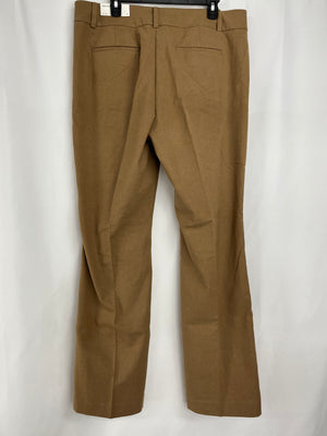 Loft Outlet Mid Rise Trouser Pants Tan In Size 14 NWT