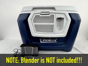 The Coolest Blue Cooler with Bluetooth Speaker