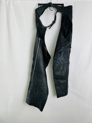 Tennessee Leather Inc Black Leather Lined Chaps Size 2XL NWT