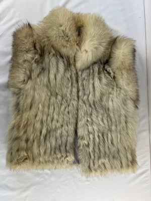 Saga Fox Scandinavian Blue Fox Vest Authentic Fur 100% Genuine Fur Vintage Sz 6