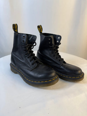 Dr. Martens 1460 Pascal Virginia Black Soft Leather Combat Boots Women's Size 6