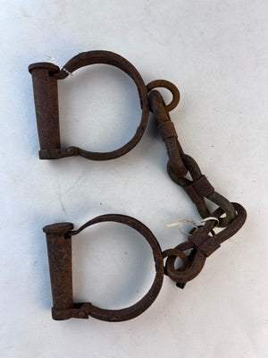 Original Antique 1800s/1900s Vintage Handcuffs Leg Shackles