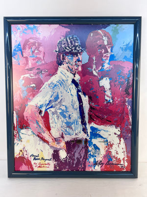 LeRoy Neiman Bear Bryant Alabama Crimson Tide Vintage 1977 Art Print Framed