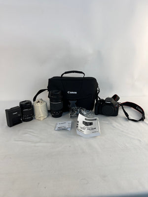 Canon EOS Rebel T6 DSLR Camera Kit w/ EF-S 18-55mm IS II & 75-300mm