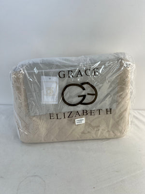 NWT Grace Elizabeth Quilted Yellow Shoulder Bag Tote Purse Gold Hardware