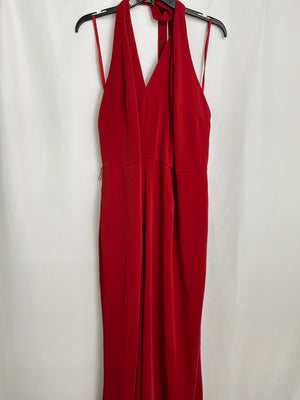 Worthington Woman Halter Jumpsuit in Cherry Cordial Women's Size 20W NWT