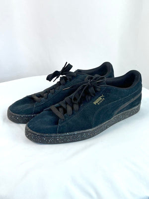 Puma Suede Triplex Mono Black Paint Splatter 386852-01 Men's Size 14 Sneakers