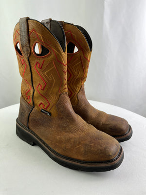Wolverine Rancher Aztec Steel Toe Tan Waterproof Men's Work Boots Size 8M