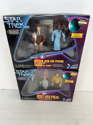 VTG 1998 Star Trek Playmates Lot Holodeck Picard & Alien Kirk Balok - New
