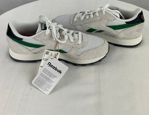 Reebok GY0705 White Striped Leather Human Rights Sneakers Unisex 5.5 NIB